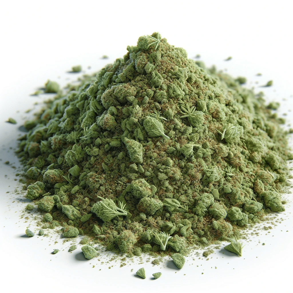 Finely ground cannabis flower